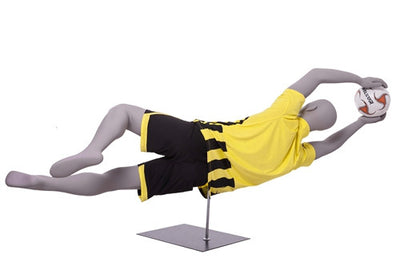 Soccer Playing Male Mannequin 4: Matte Light Grey