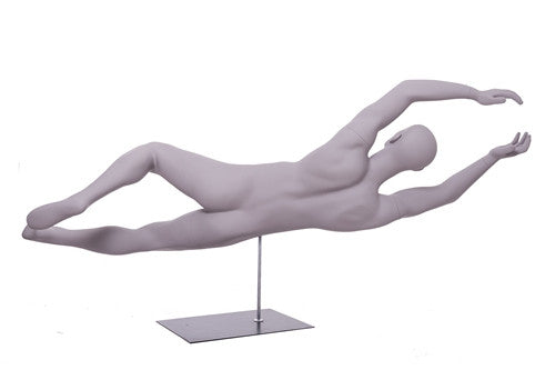 Soccer Playing Male Mannequin 4: Matte Light Grey