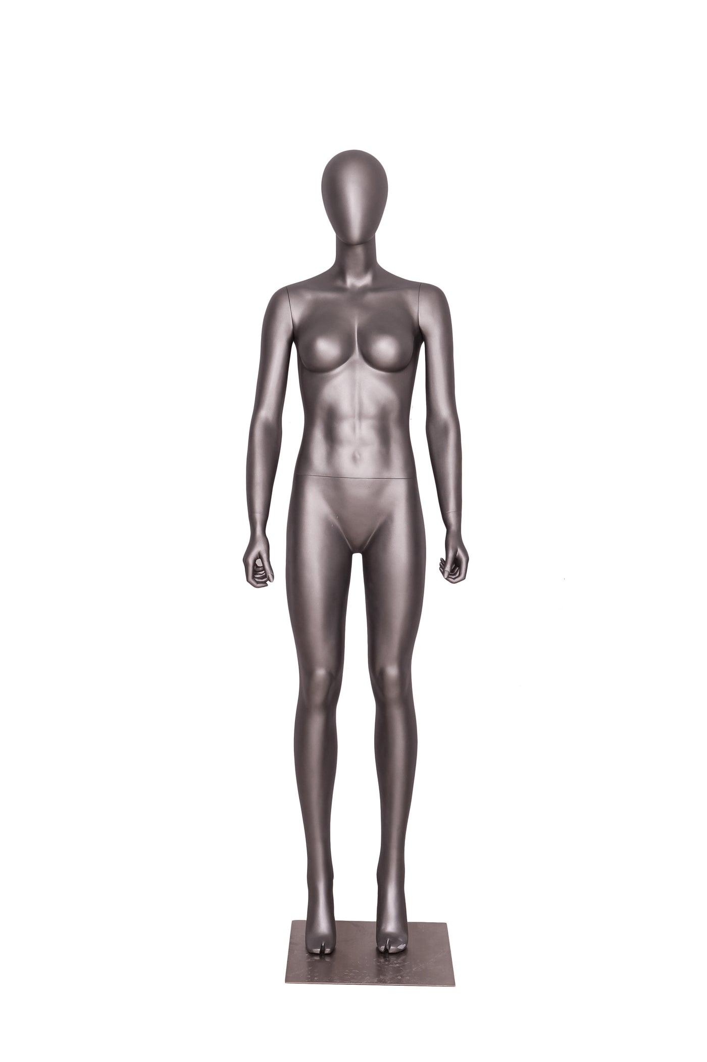 Sports Female Mannequin In Exercising Pose 1: Matte Grey