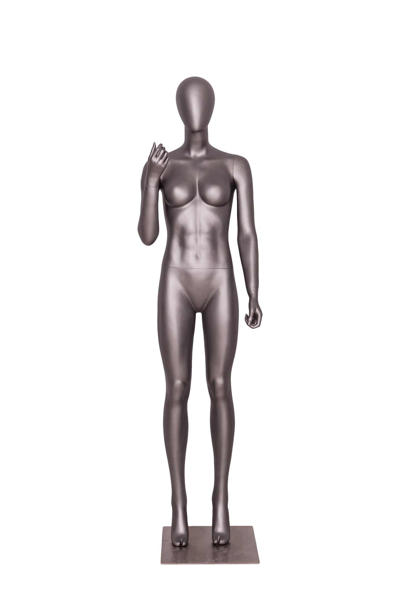 Sports Female Mannequin In Exercising Pose 2: Matte Grey