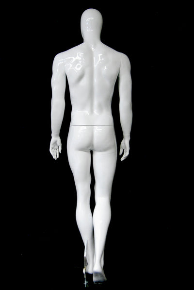 Leonard: Egghead Male Mannequin in Glossy White
