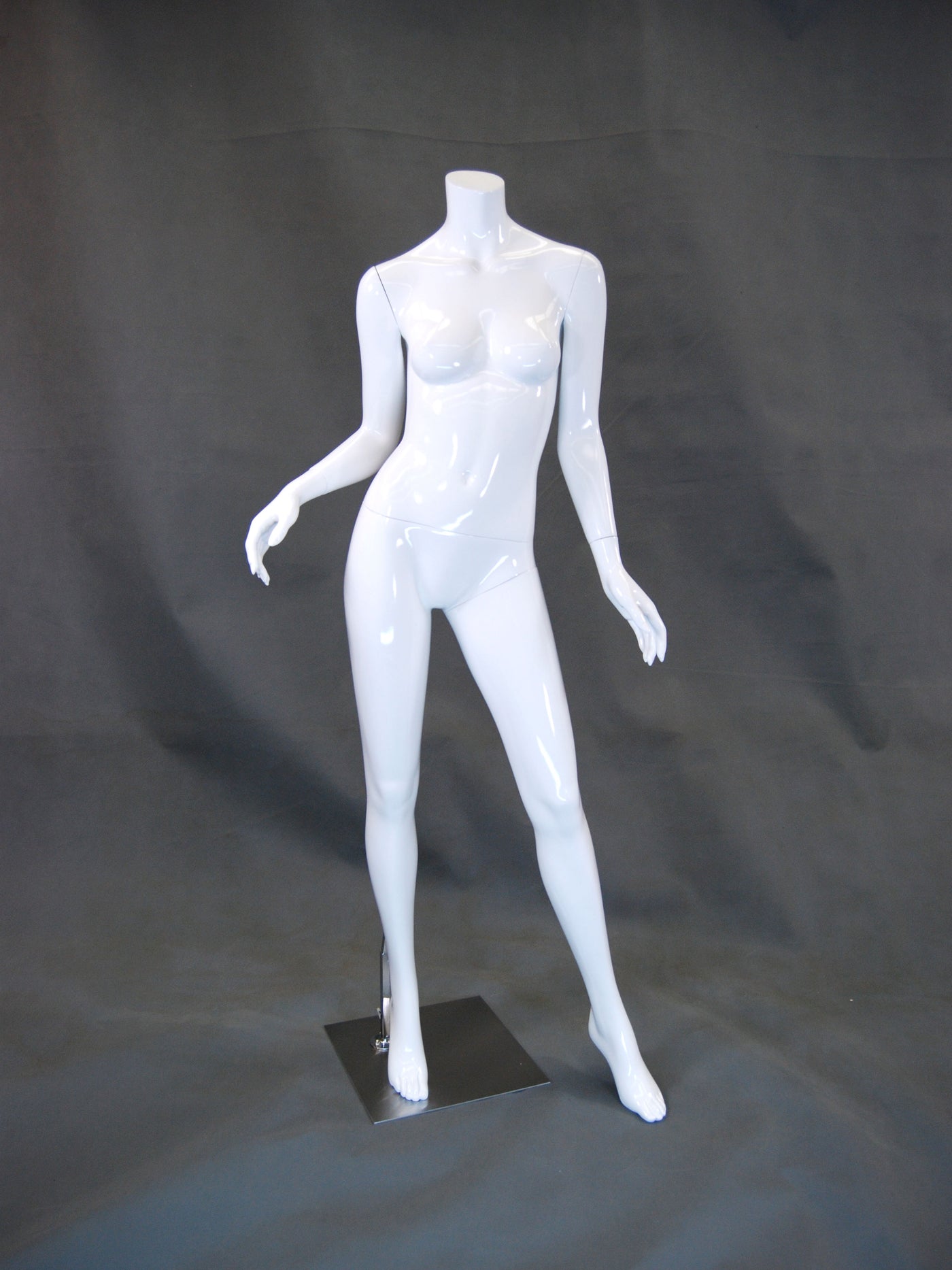 Frances 1: Headless Female Mannequin: Glossy White