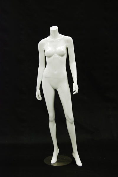 Frances 2: Headless Female Mannequin: Glossy White