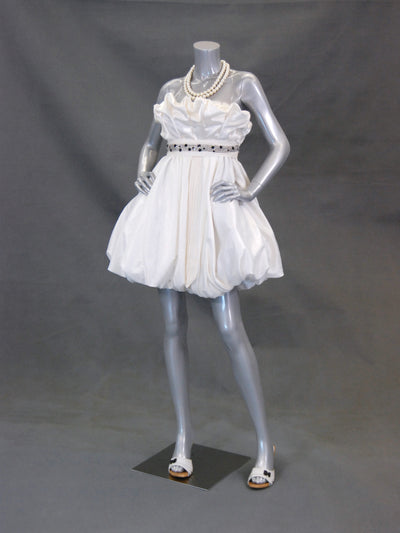 Frankie 3: Headless Female Mannequin: Glossy Grey/Silver