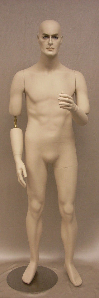Ashton: Rugged Male Mannequin with Bendable Arm - Short