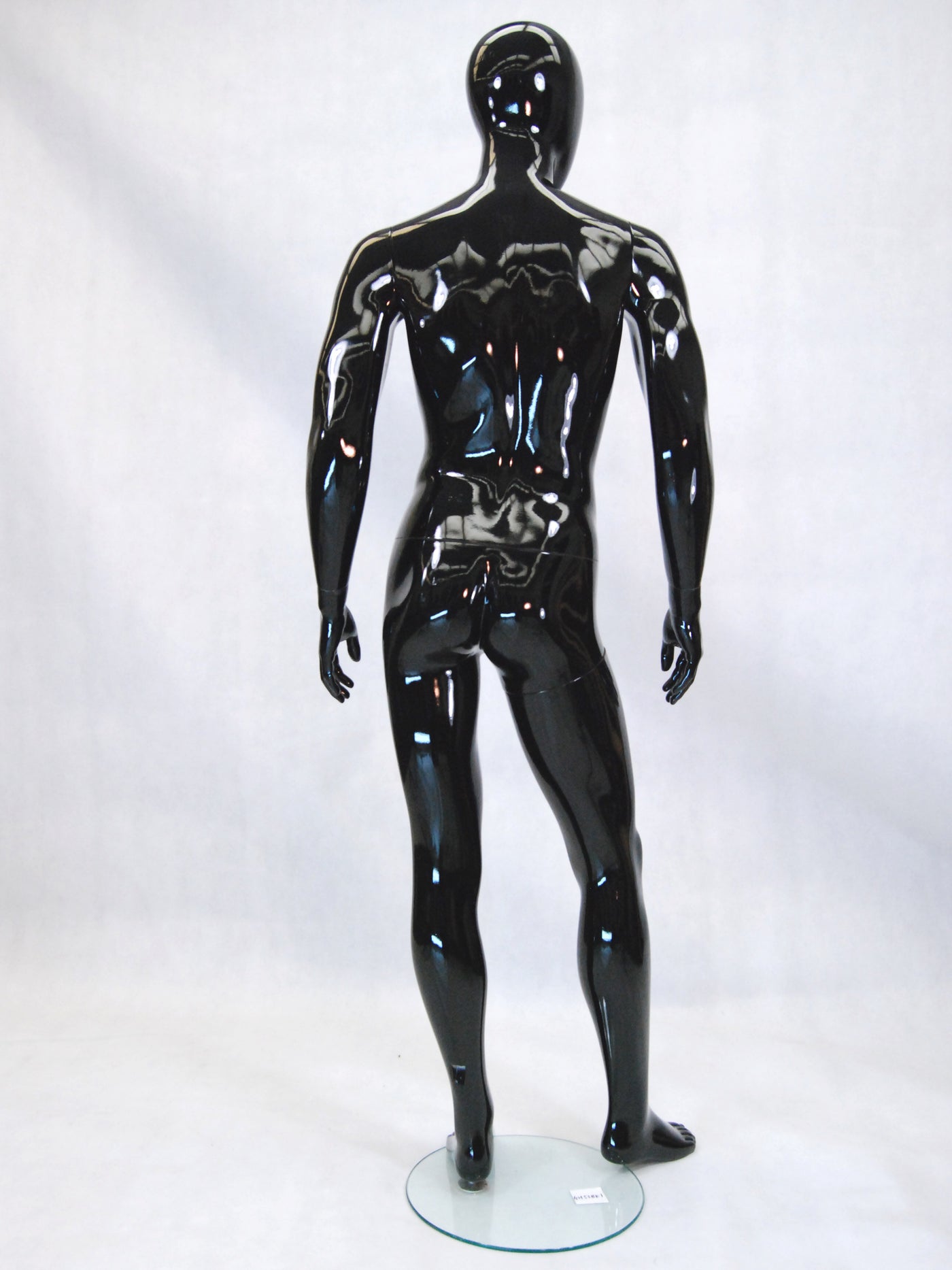 Alonzo: Egghead Male Mannequin in Glossy Black