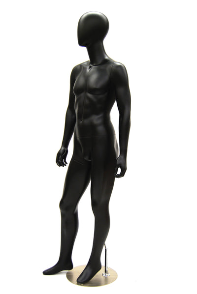 Alan 2: Egghead Male Mannequin in Satin Black