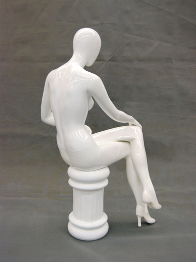 Kirsten 4: Seated Mannequin -- Matte or Glossy White