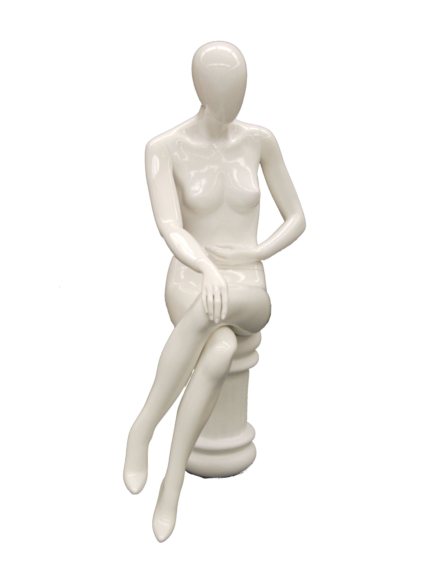 Kirsten 4: Seated Mannequin -- Matte or Glossy White