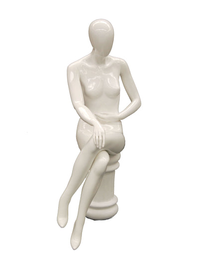 Kirsten 4: Seated Mannequin -- Matte or Glossy White