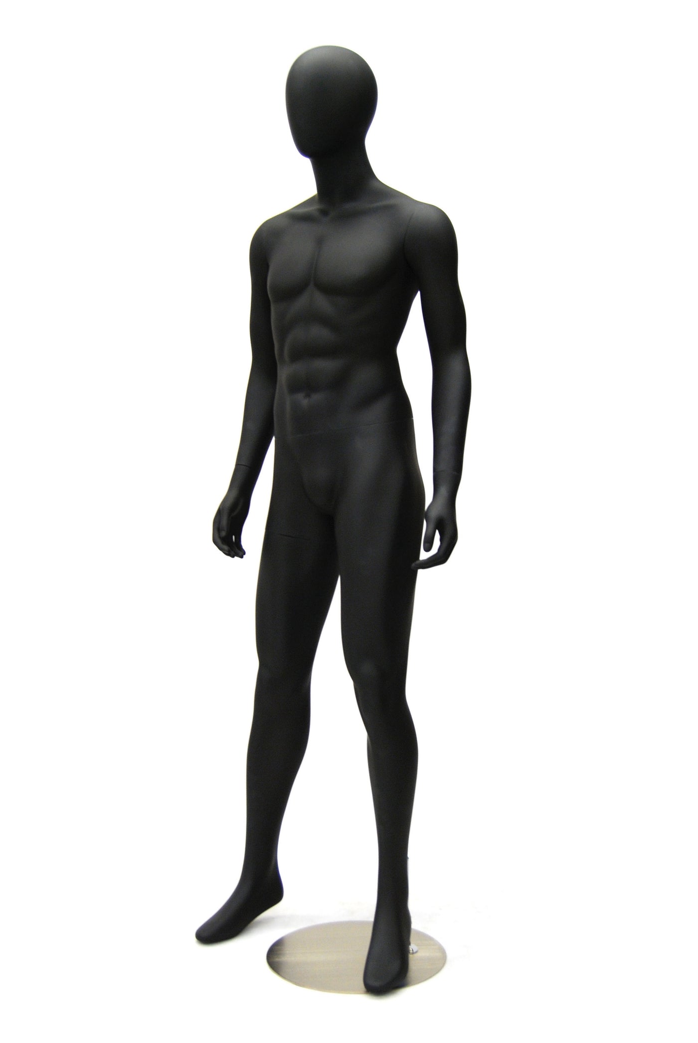 Aidan: Egghead Male Mannequin in Matte Black