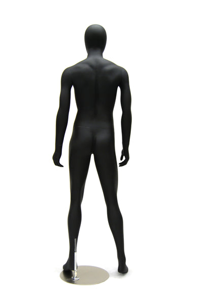 Aidan: Egghead Male Mannequin in Matte Black