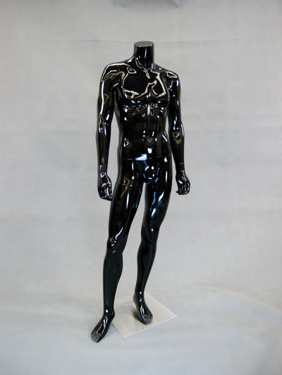 Evan 2: Headless Male Mannequin Glossy Black