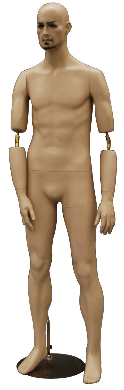 Ashton - Rugged Male Mannequin with Bendable Arms