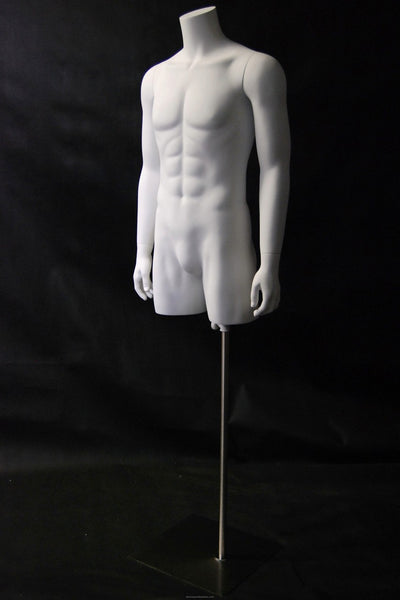 Male Headless Torso Mannequin with Removable Arms