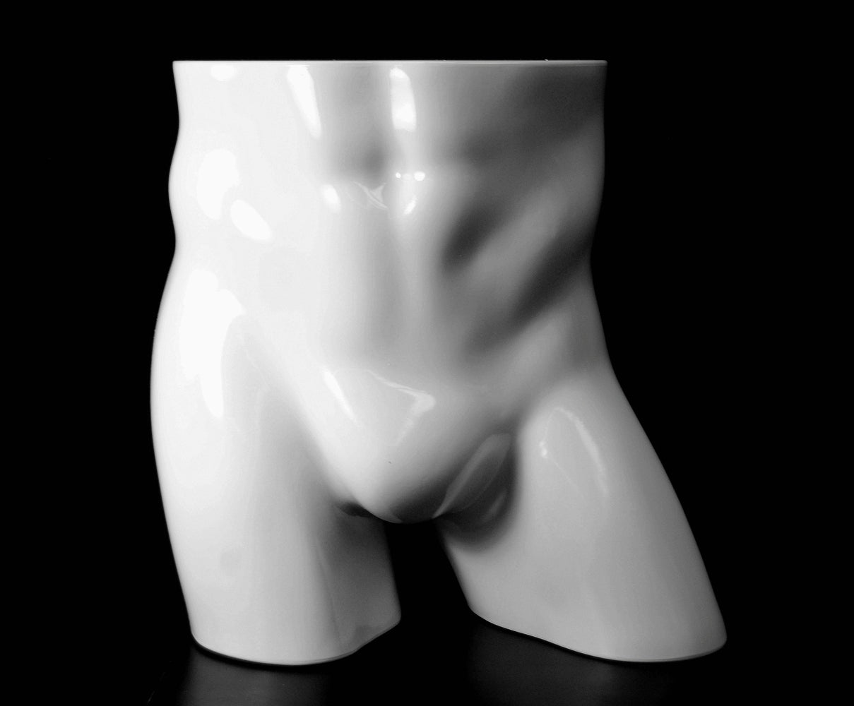 Male Butt Plastic Form: Glossy White #3