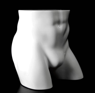 Male Butt Plastic Form: Glossy White #3