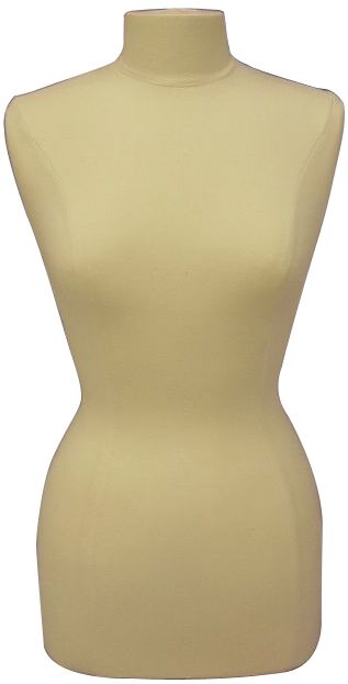 Female French Dress Form: White Jersey on Chrome Wheeled Base