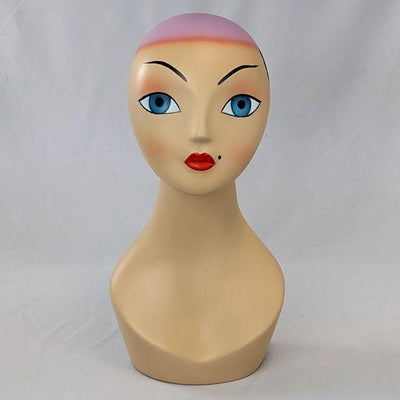 Vintage-style Pink Hair Female Head: Jolie