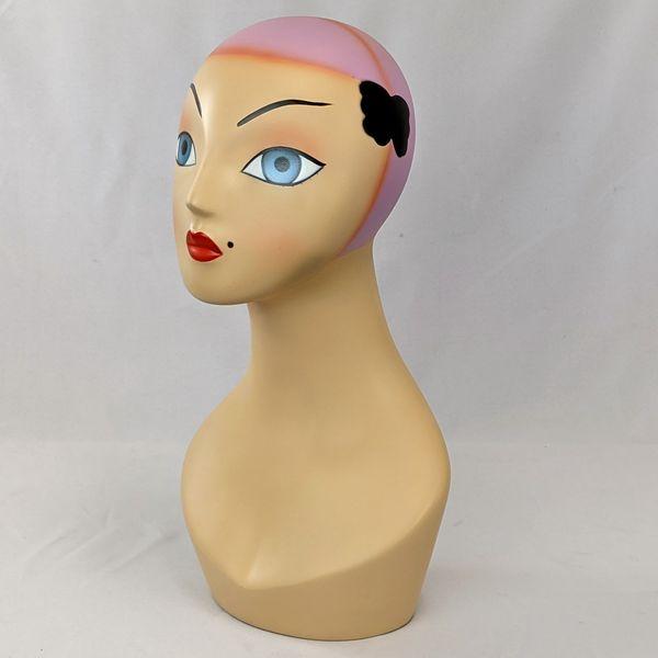 Vintage-style Pink Hair Female Head: Jolie