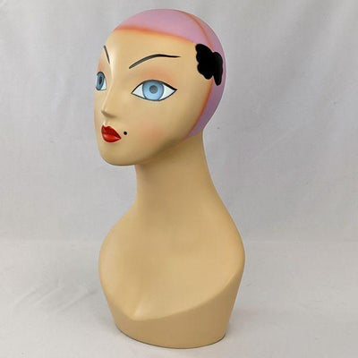 Vintage-style Pink Hair Female Head: Jolie