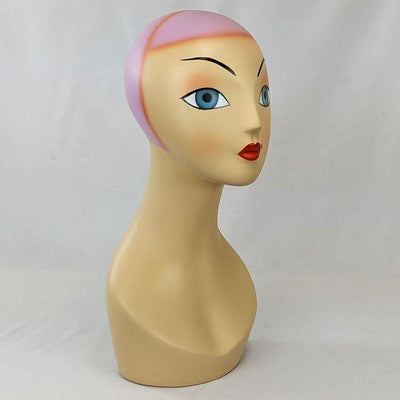 Vintage-style Pink Hair Female Head: Jolie