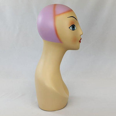 Vintage-style Pink Hair Female Head: Jolie
