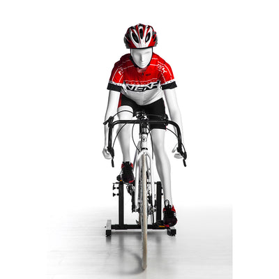 Bicycle Rider Female Mannequin Glossy White