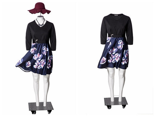 Plus Size Female "Ghost" Mannequin Deluxe Version With Non-Rotating Base