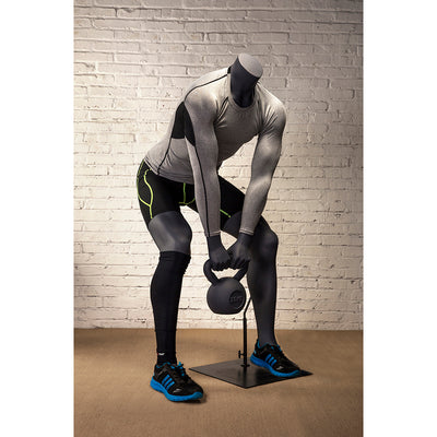 Athletic Egghead Male Mannequin Lifting Kettlebell