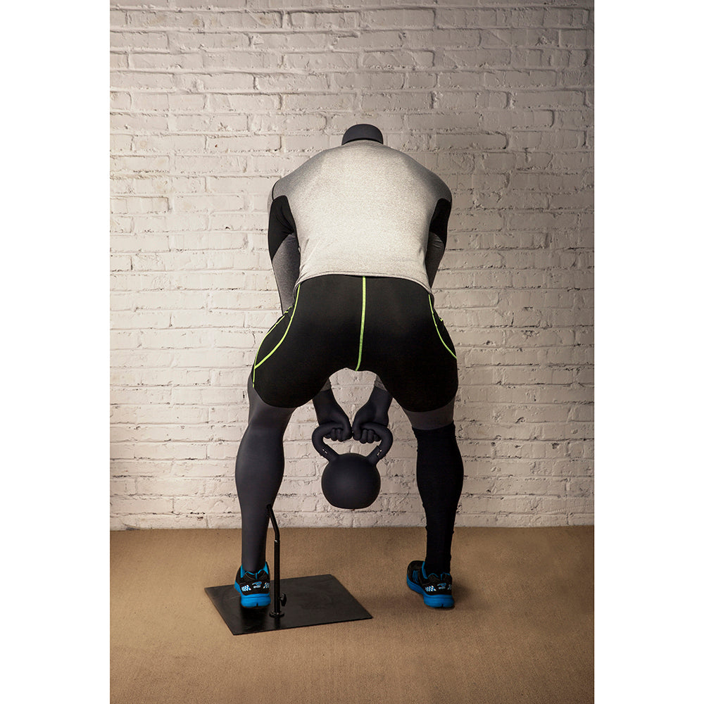 Athletic Egghead Male Mannequin Lifting Kettlebell