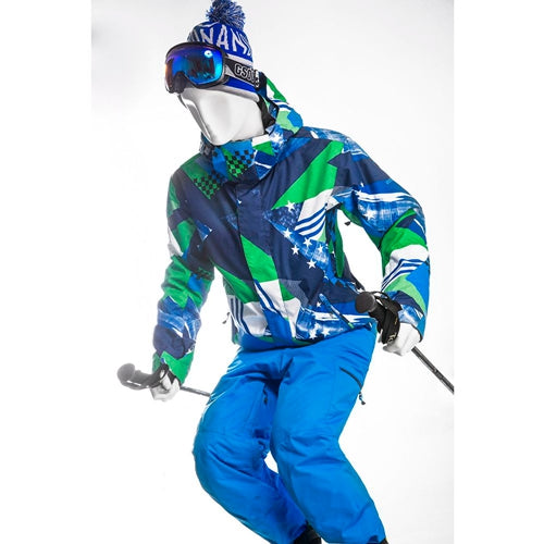 Skiing Egghead Male Mannequin: Glossy White