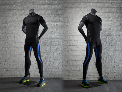 Sports Headless Male Mannequin Arms Behind Back: Matte Gray