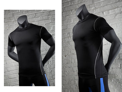 Sports Headless Male Mannequin Arms Behind Back: Matte Gray