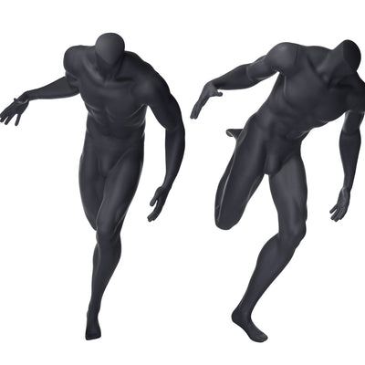 Basketball Playing Headless Male Mannequin: Matte Grey