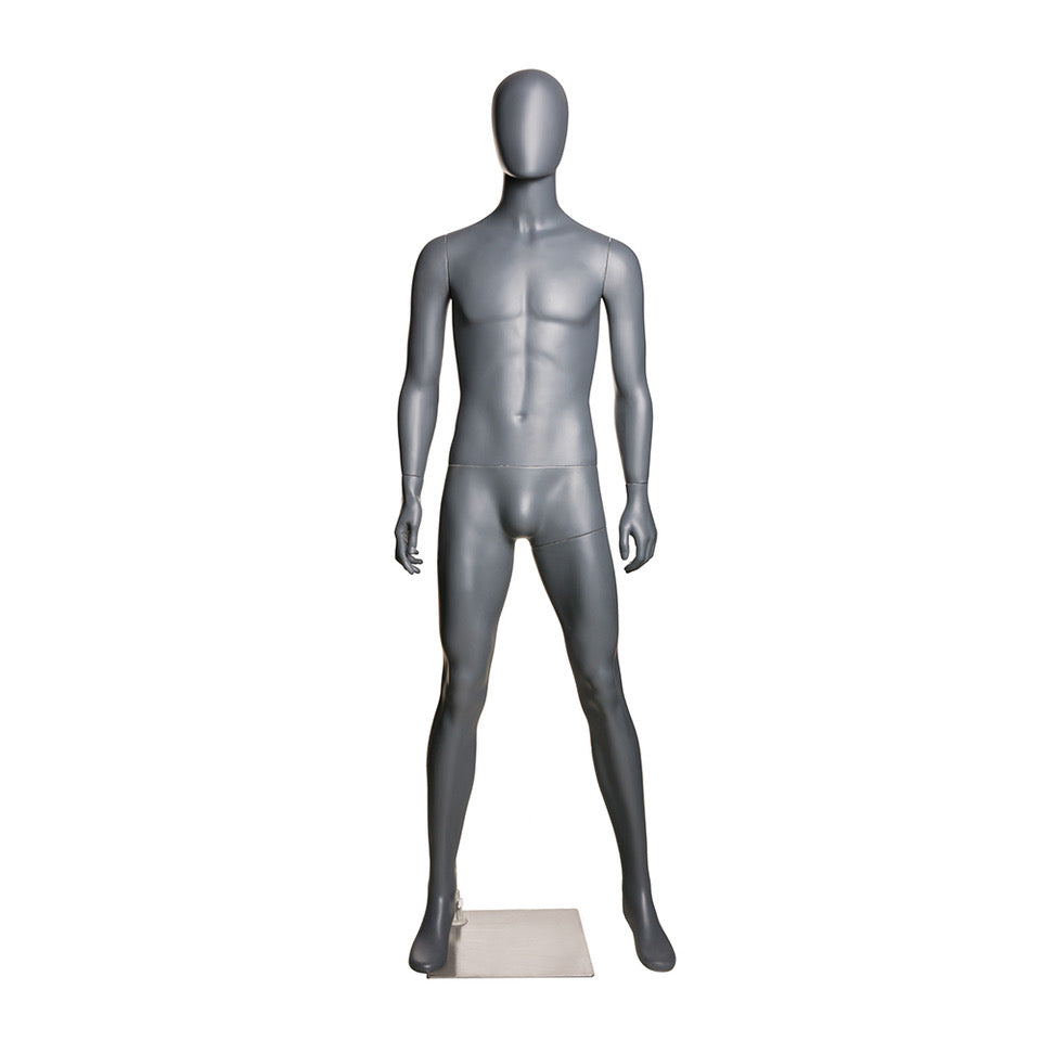 Egghead Male Full Body Mannequin 2: Matte Grey