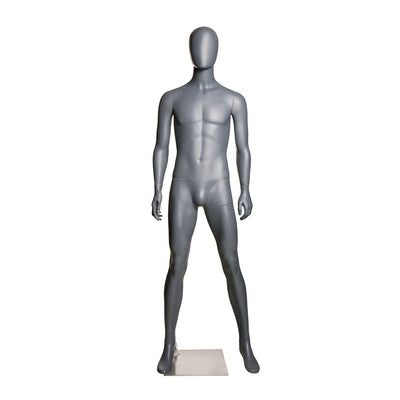 Egghead Male Full Body Mannequin 2: Matte Grey