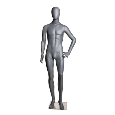 Egghead Male Full Body Mannequin 3: Matte Grey