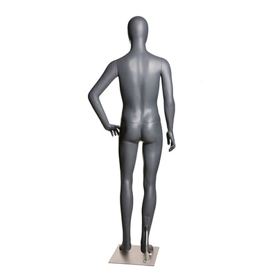 Egghead Male Full Body Mannequin 3: Matte Grey