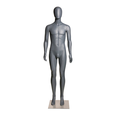 Egghead Male Full Body Mannequin 5: Matte Grey