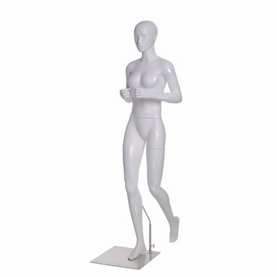 Hiking Egghead Female Mannequin 2: Glossy White