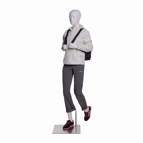 Hiking Egghead Female Mannequin 2: Glossy White