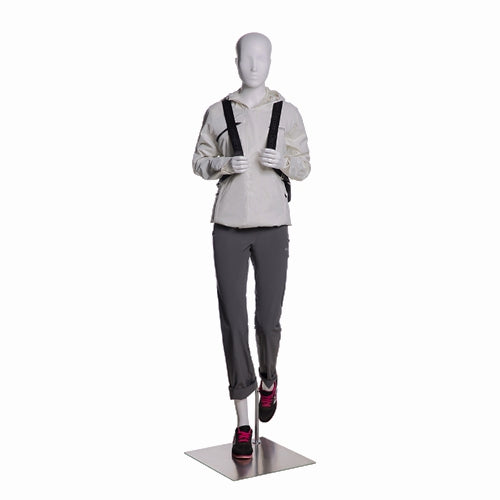 Hiking Egghead Female Mannequin 2: Glossy White