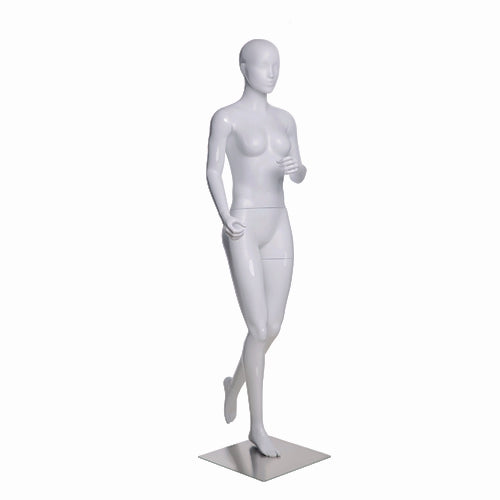 Hiking Egghead Female Mannequin 3: Glossy White