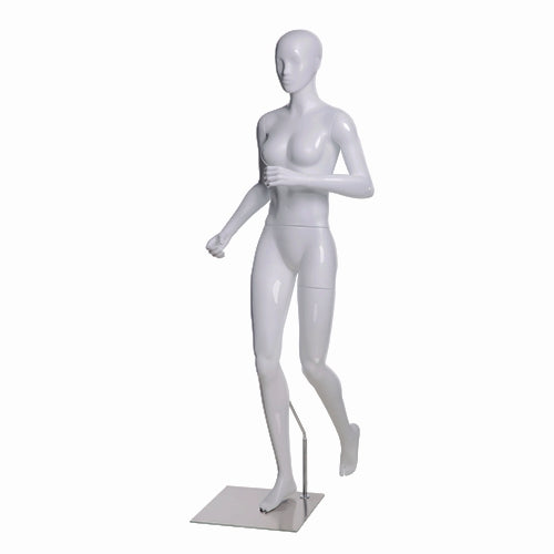 Hiking Egghead Female Mannequin 3: Glossy White