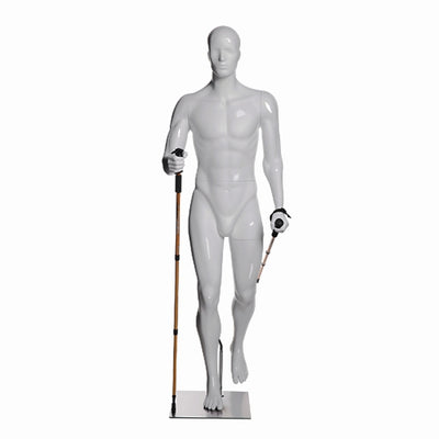 Hiking Egghead Male Mannequin 3: Glossy White