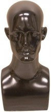 Donny: Male Mannequin Head in Glossy Black