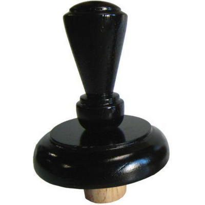 Neck Cap For a Dress Form - Black Wood with Finial