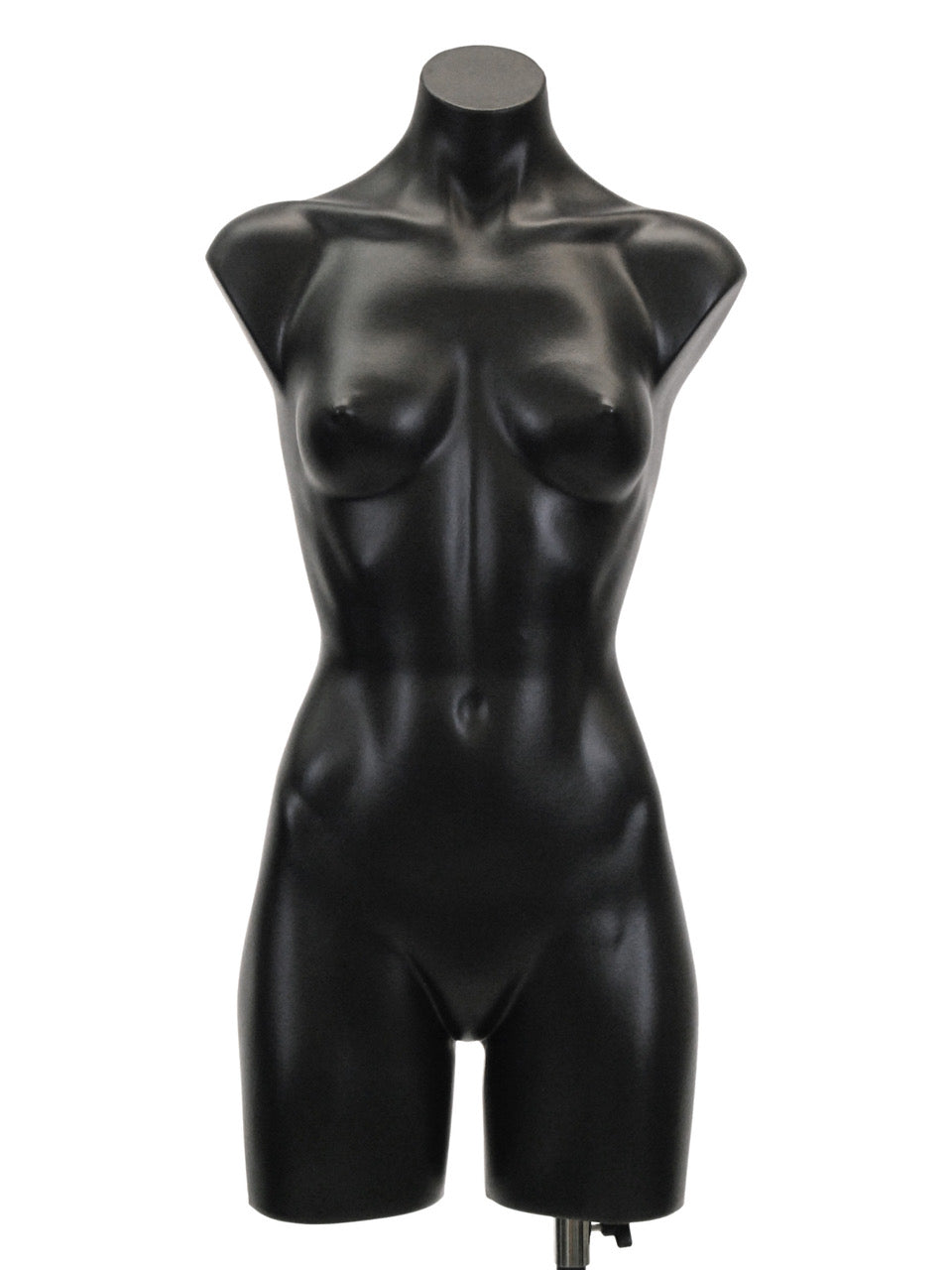 Plastic Female Half-leg Mannequin Torso With  Stand: Black