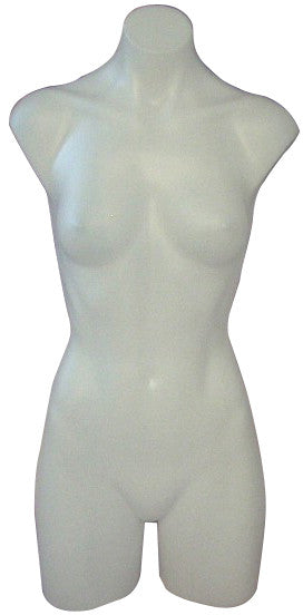Plastic Female Half-leg Torso: Black, White, Tan